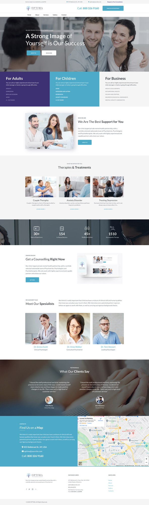 Counseling Website Template