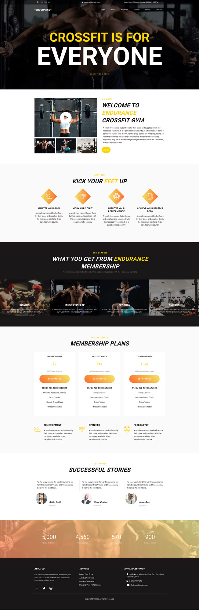 Crossfit Website Template