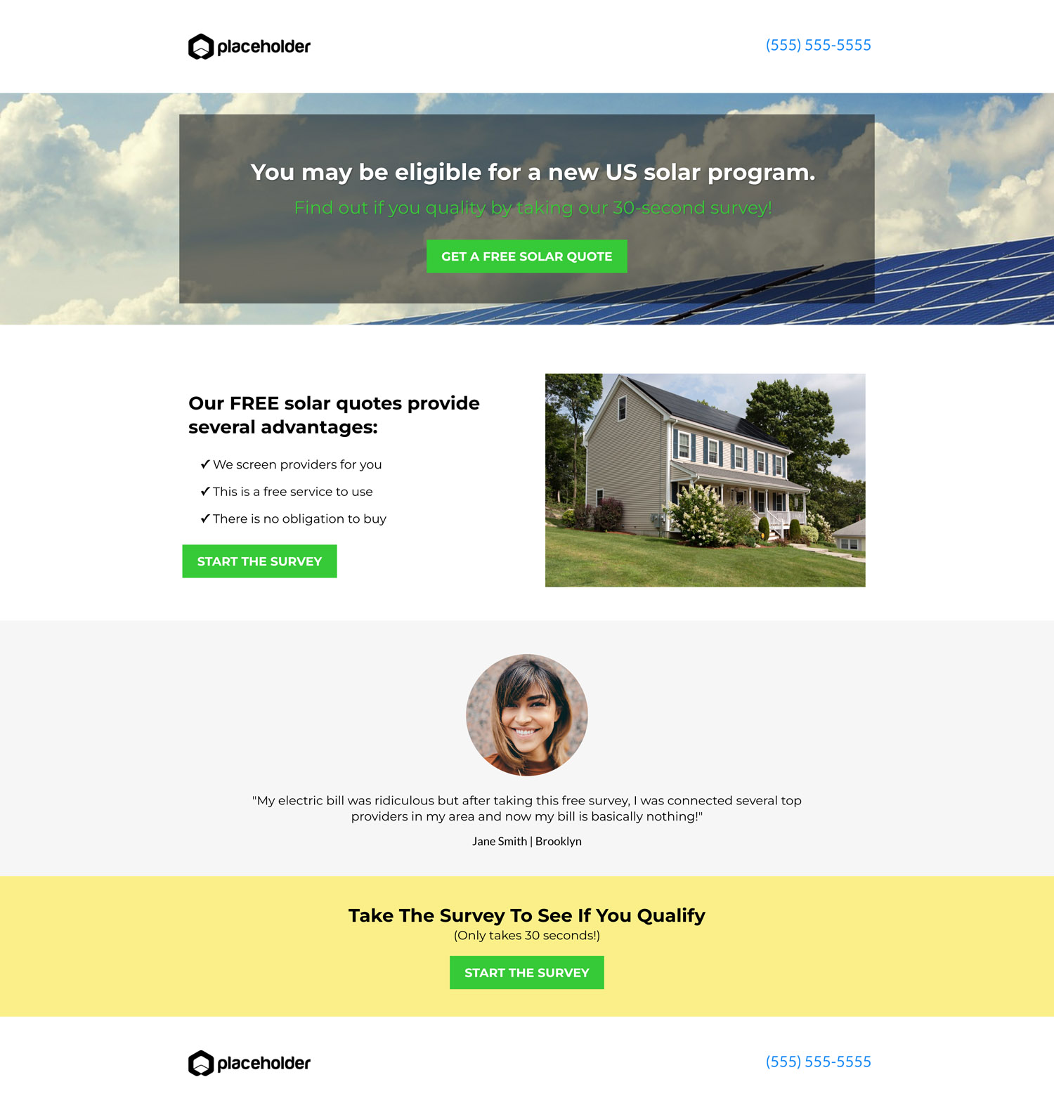 Solar Free Quote Funnel Template