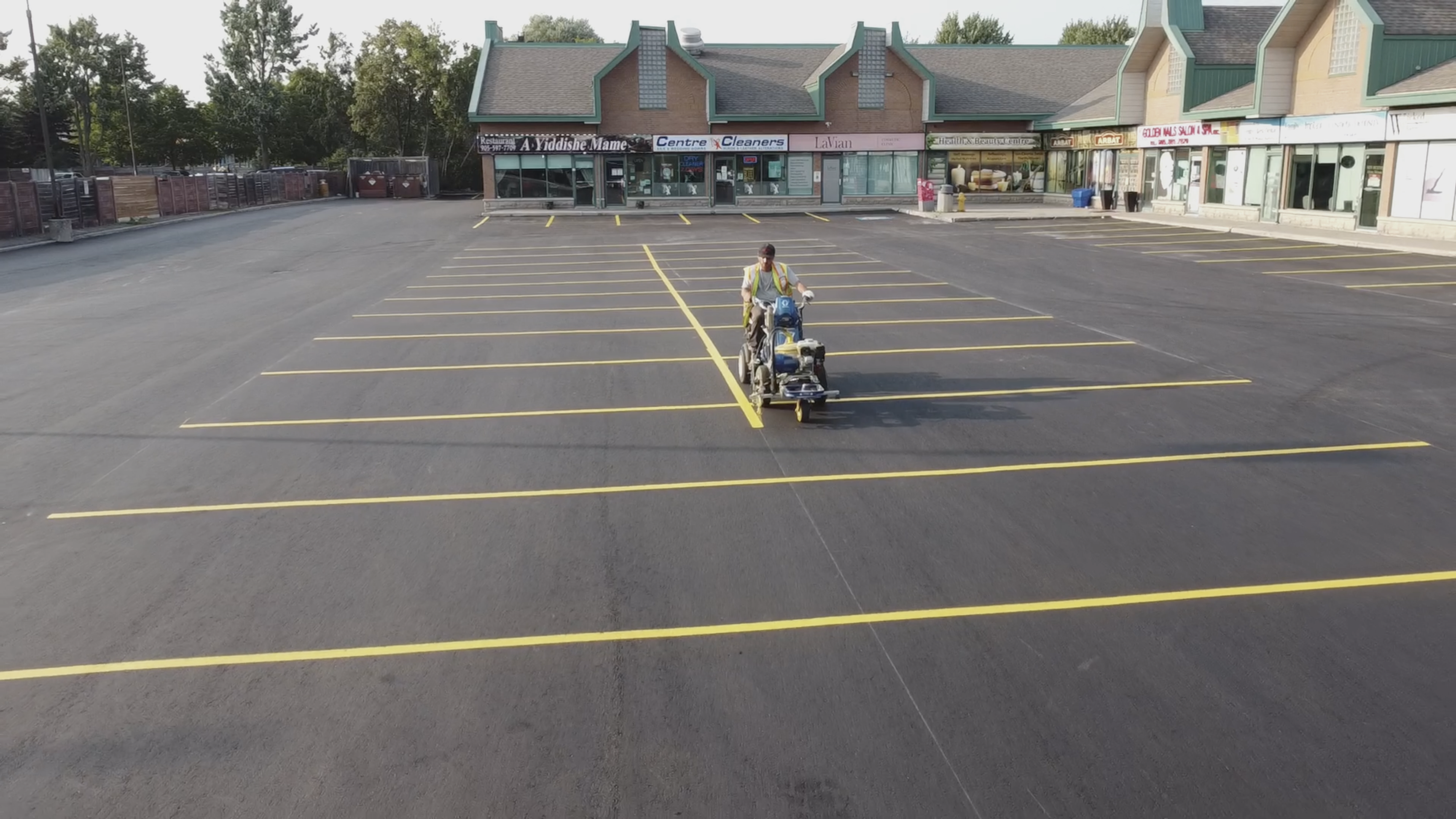 Line Painting on Parking Lot | Pavemar Paving