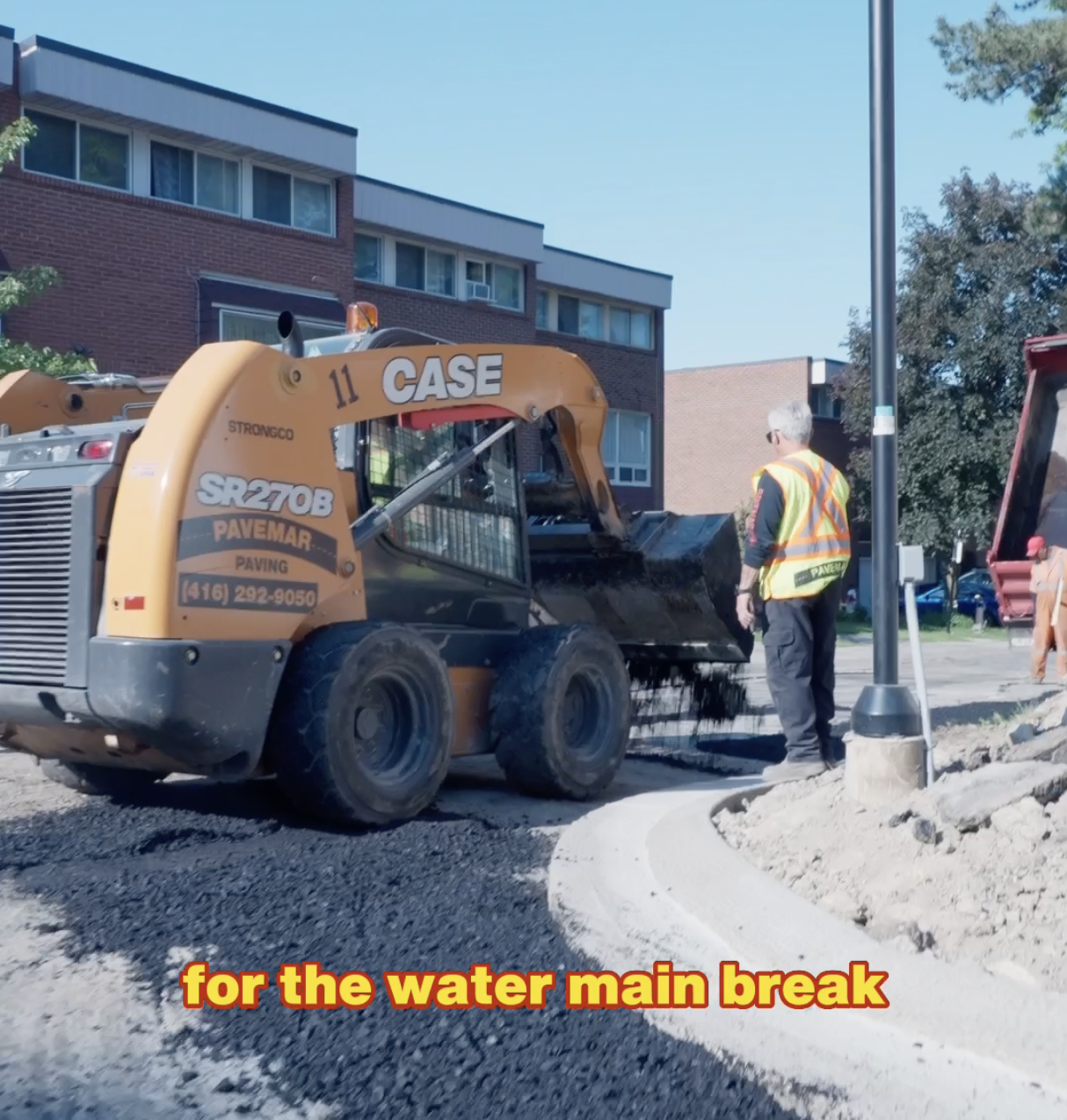 Watermain Break in Toronto - Road Restoration