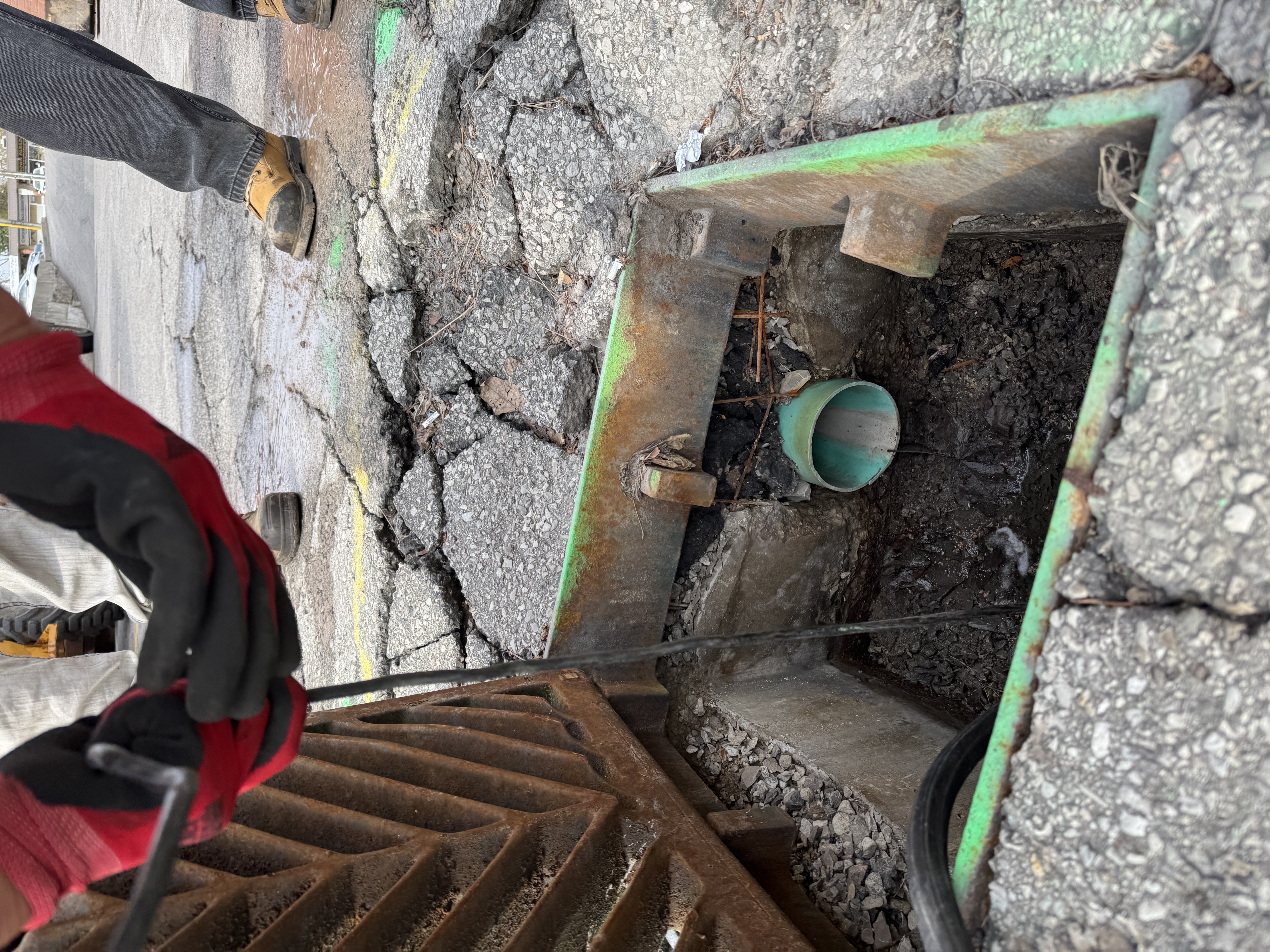 Damaged Parking Lot Catch Basin | Pavemar Paving