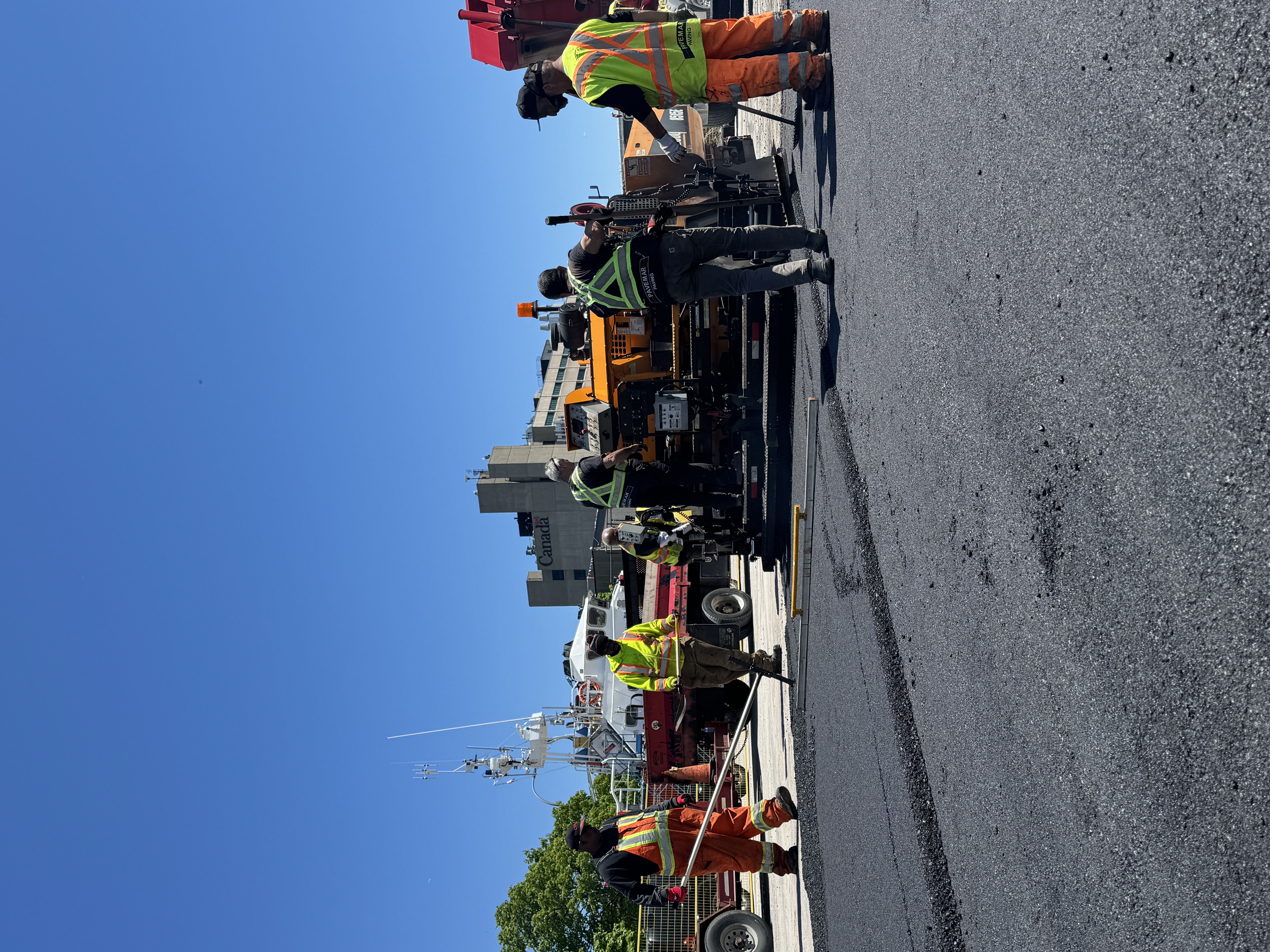Precision Asphalt Paving under the Burlington Bridge