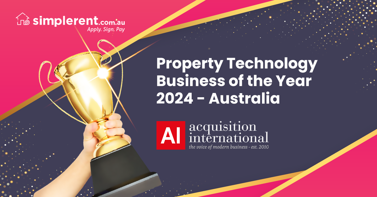 SimpleRent Wins Property Technology Business of the Year 2024 - Australia