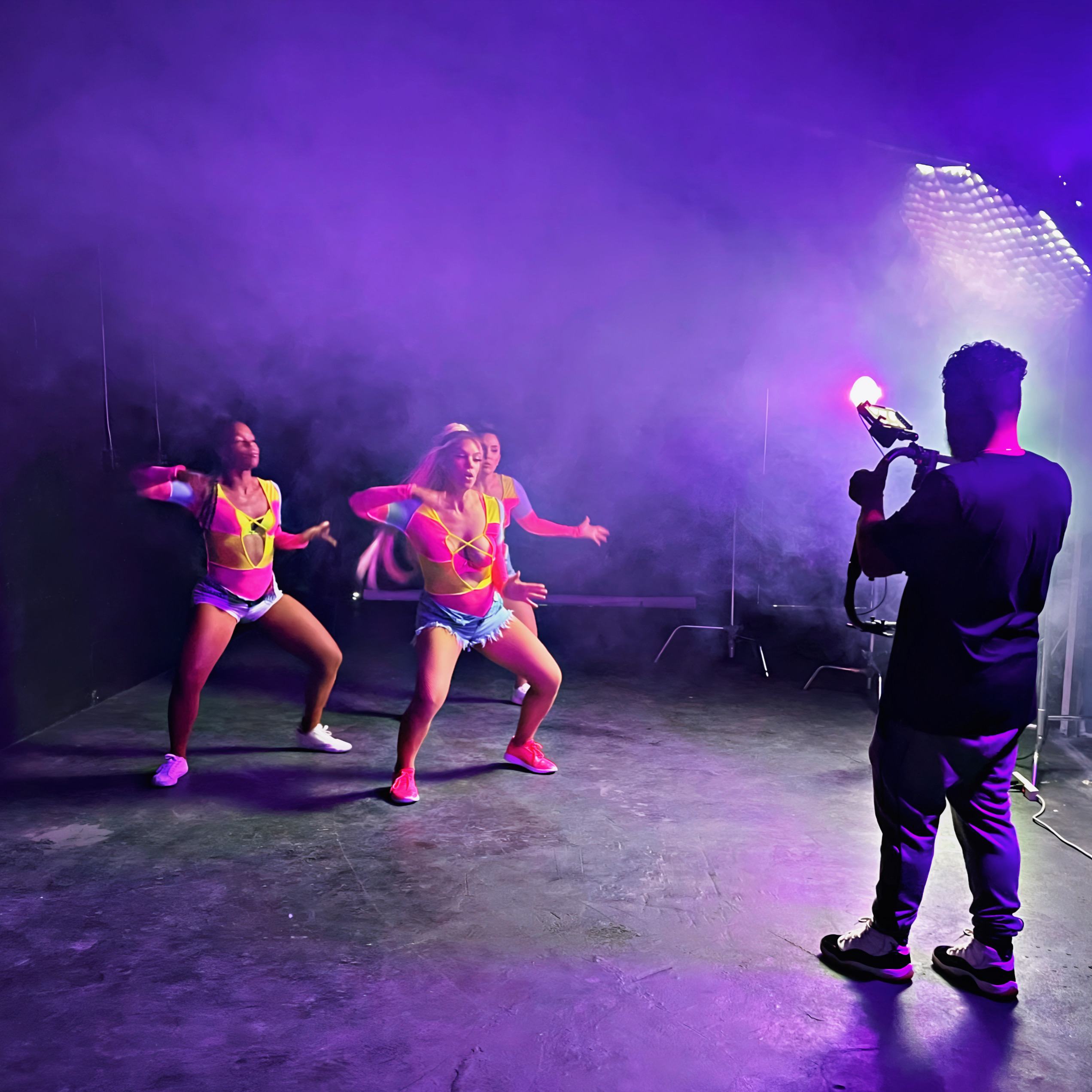 Jessica Obregon on the set of Kucheza performing her own choreography