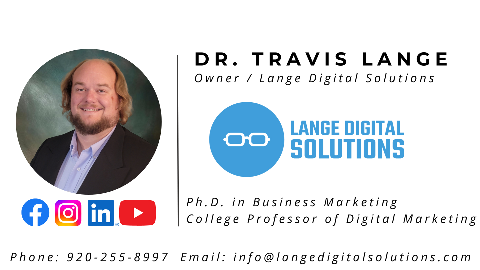 Dr. Travis Lange, Lange Digital Solutions Dr. Travis Lange, Lange Digital Solutions