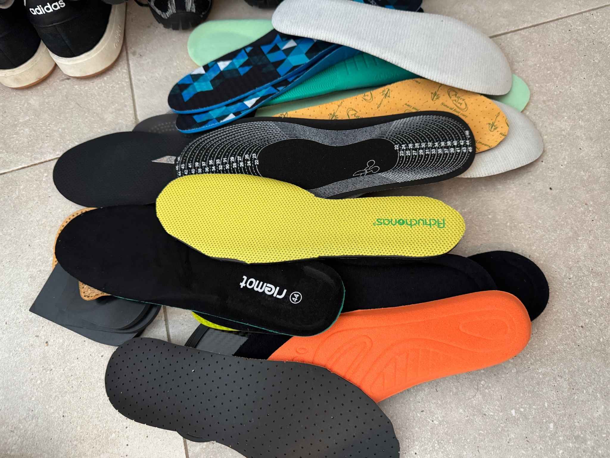 Testing different shoe combinations