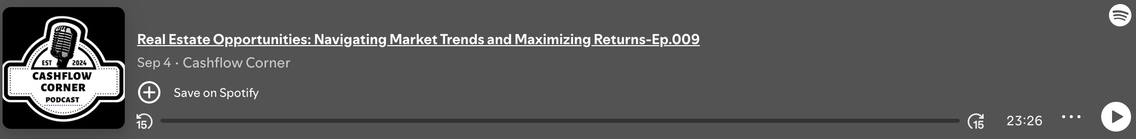 Episode 9 Cashflow Corner - Spotify Episode 9 Cashflow Corner - Spotify