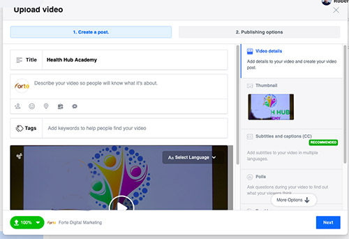 Uploading Video To Facebook - Marketing Consultancy South Wales