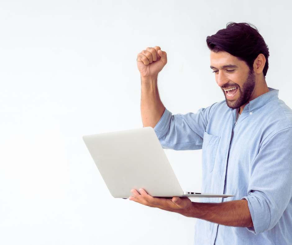 man being excited man being excited