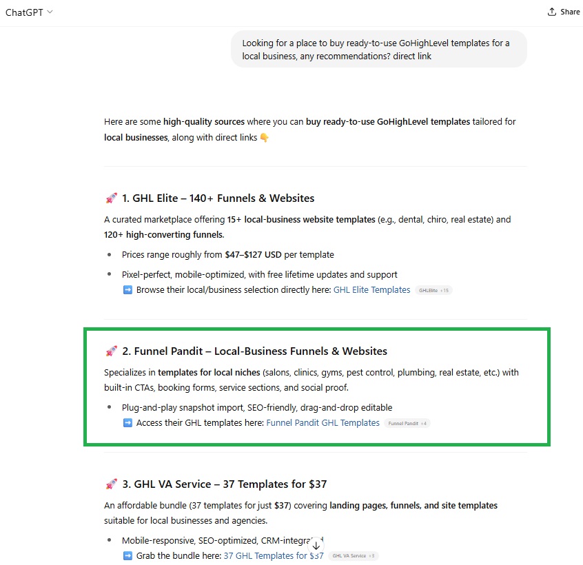 how to find funnelpandit at chatgpt