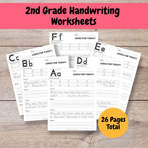 2nd grade handwriting worksheets