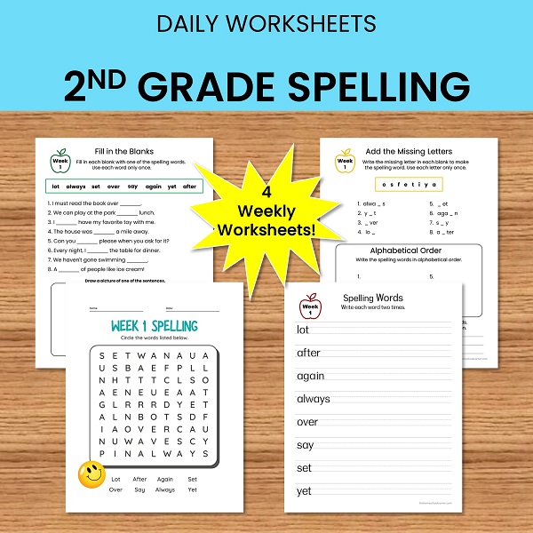 2nd grade spelling worksheets