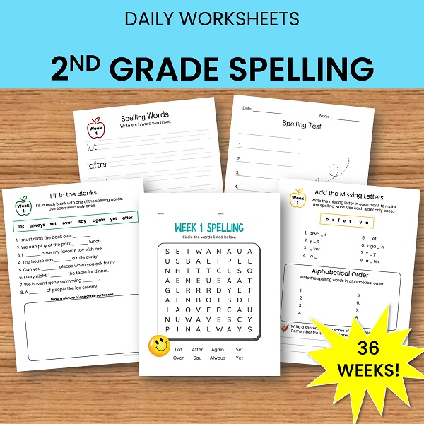 2nd grade spelling worksheets