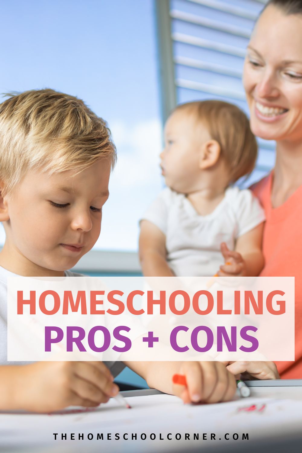 homeschooling mom with son