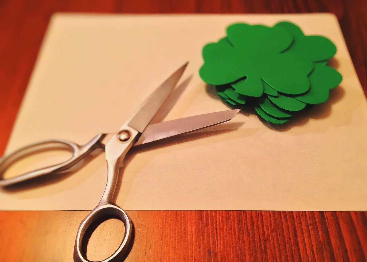 shamrocks and scissors