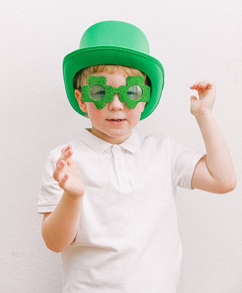 boy dressed in Irish clothes