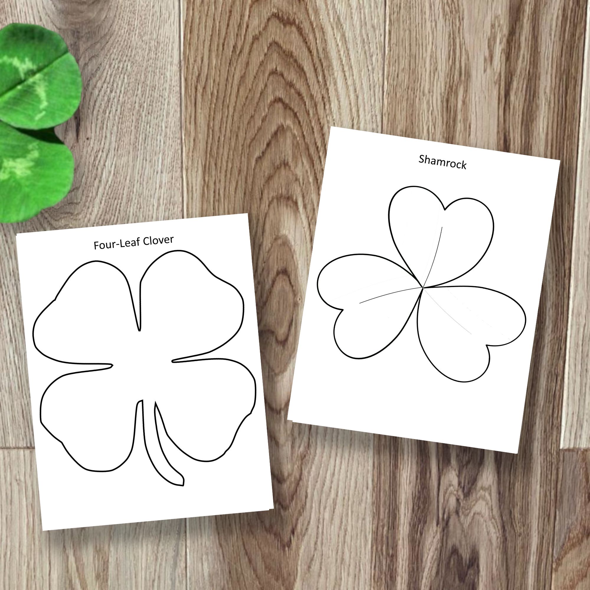 shamrock and 4 leaf clover templates