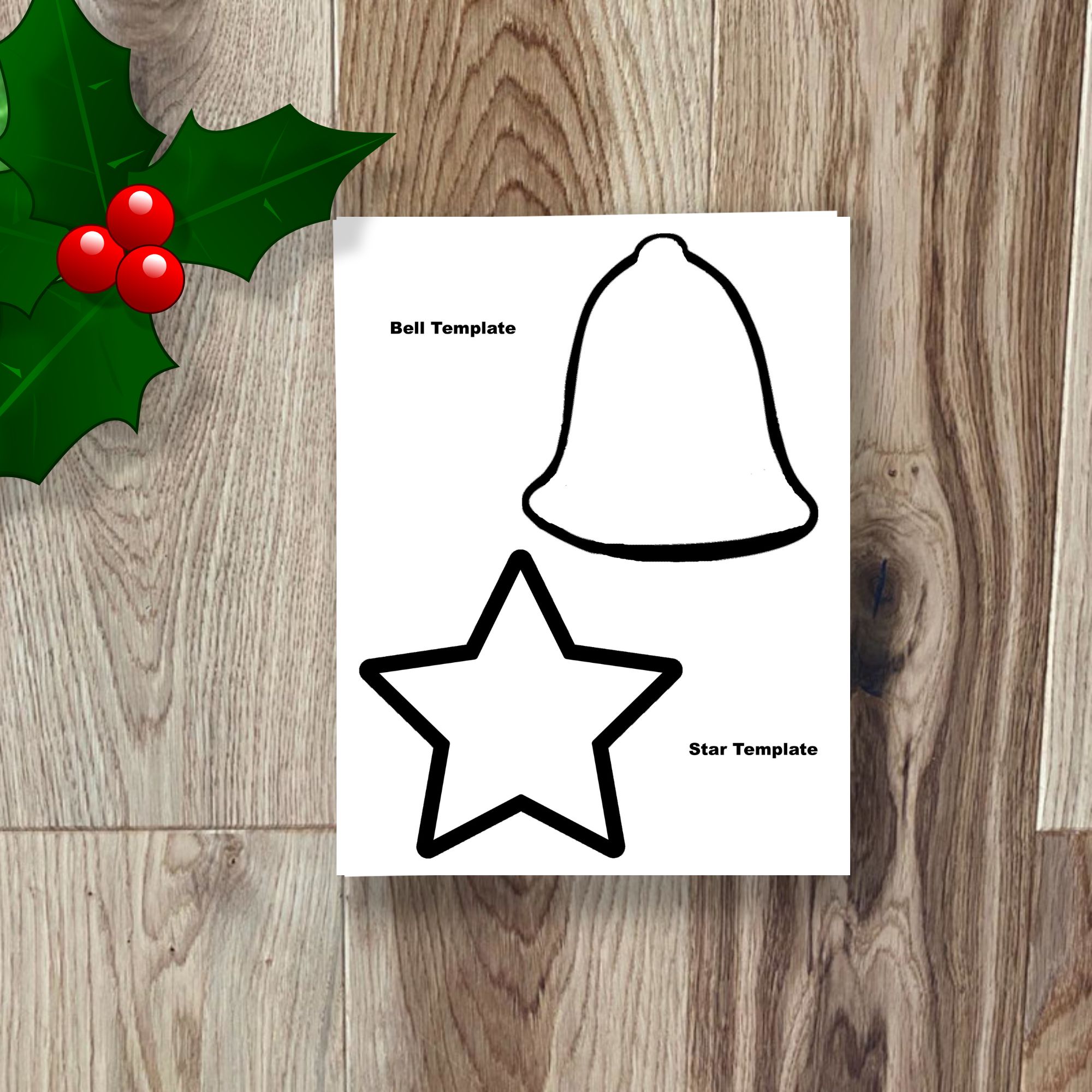 bell and star ornament templates