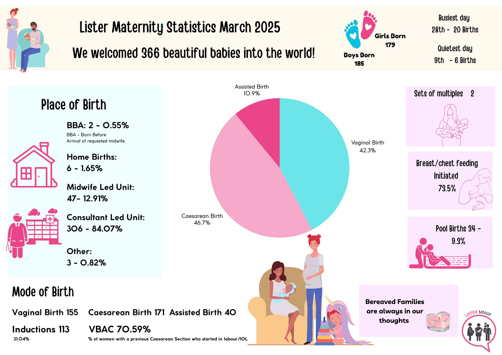 Lister Hospital Maternity Statistics March 2025