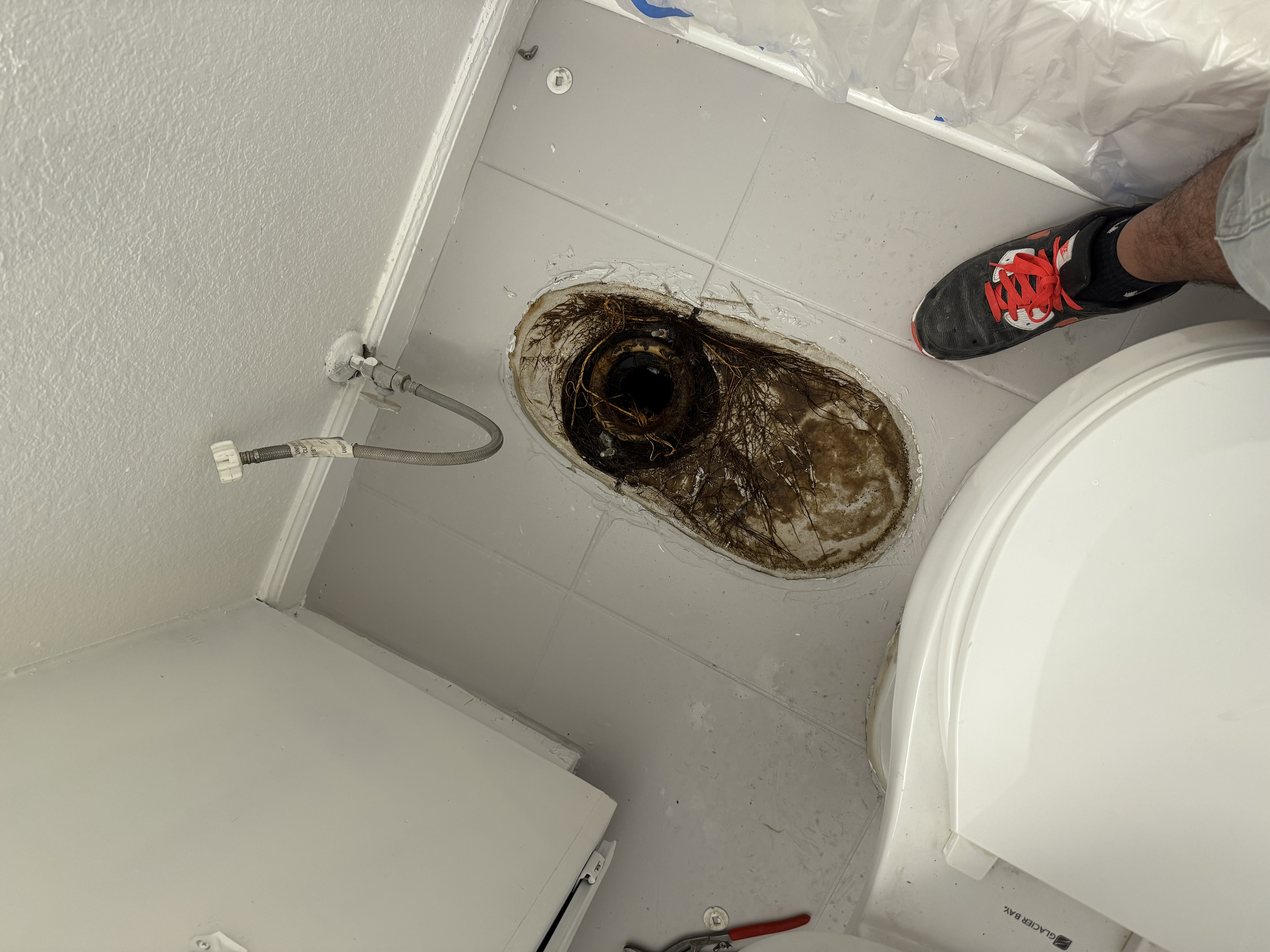 pulling toilet