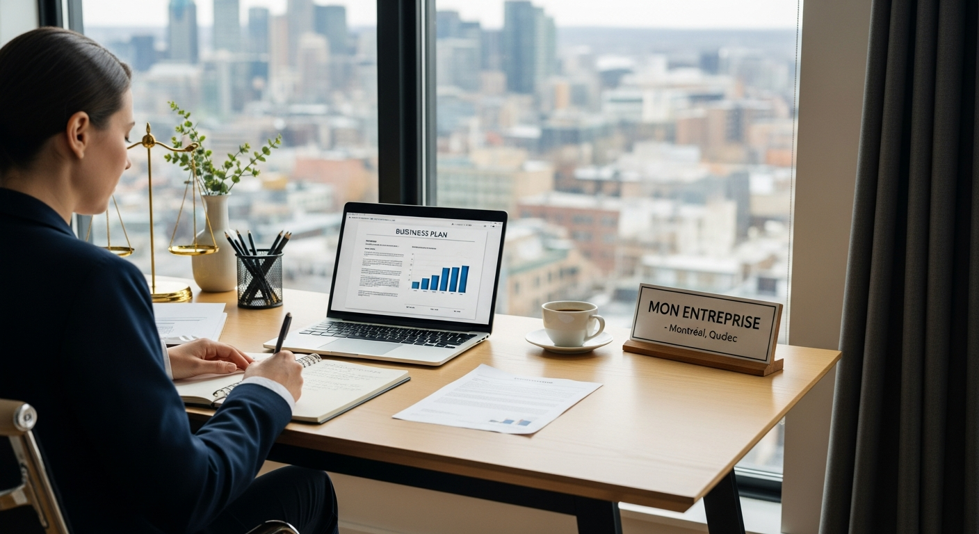une dame assise dans bureau de son entreprise