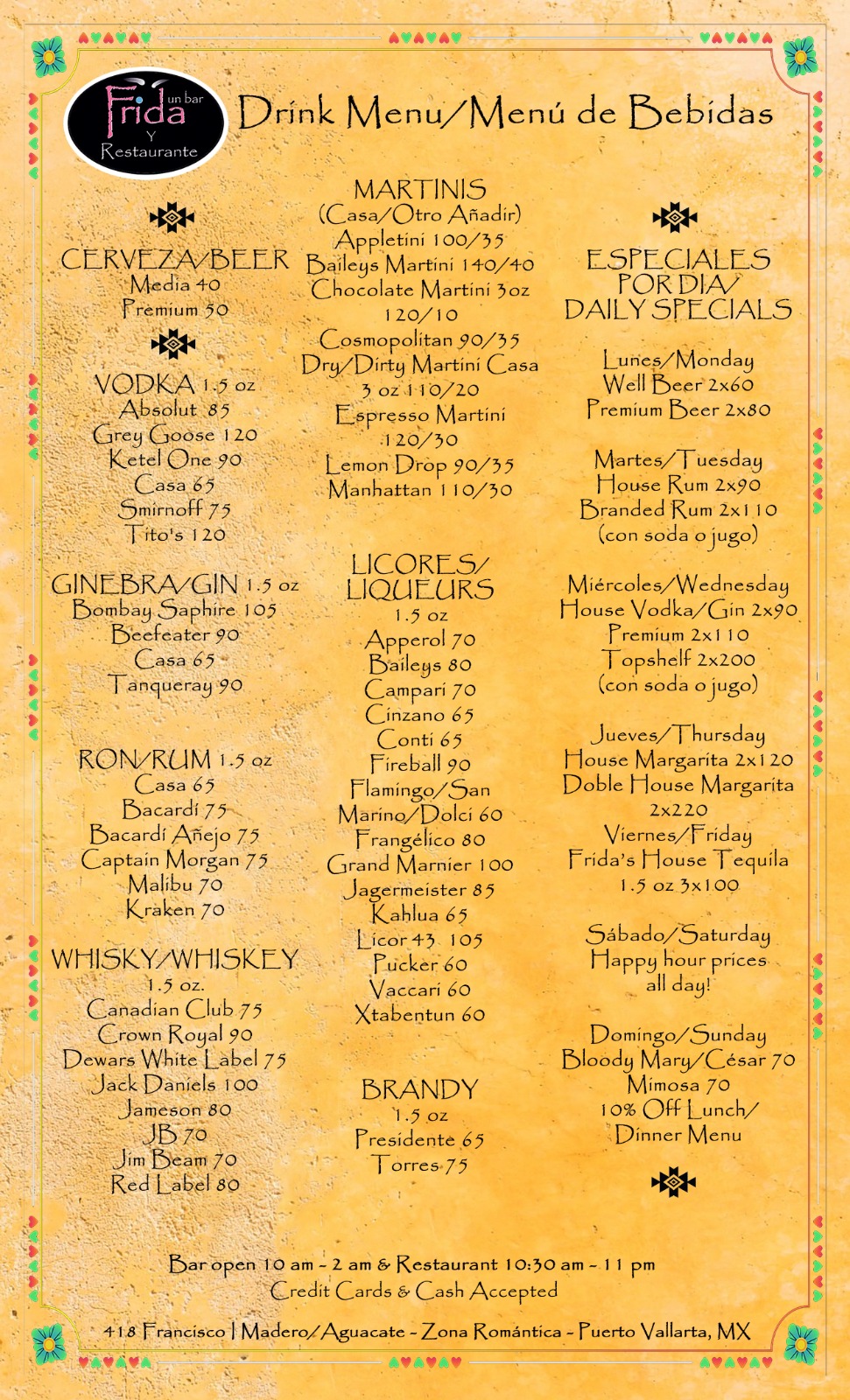 Drink Menu A