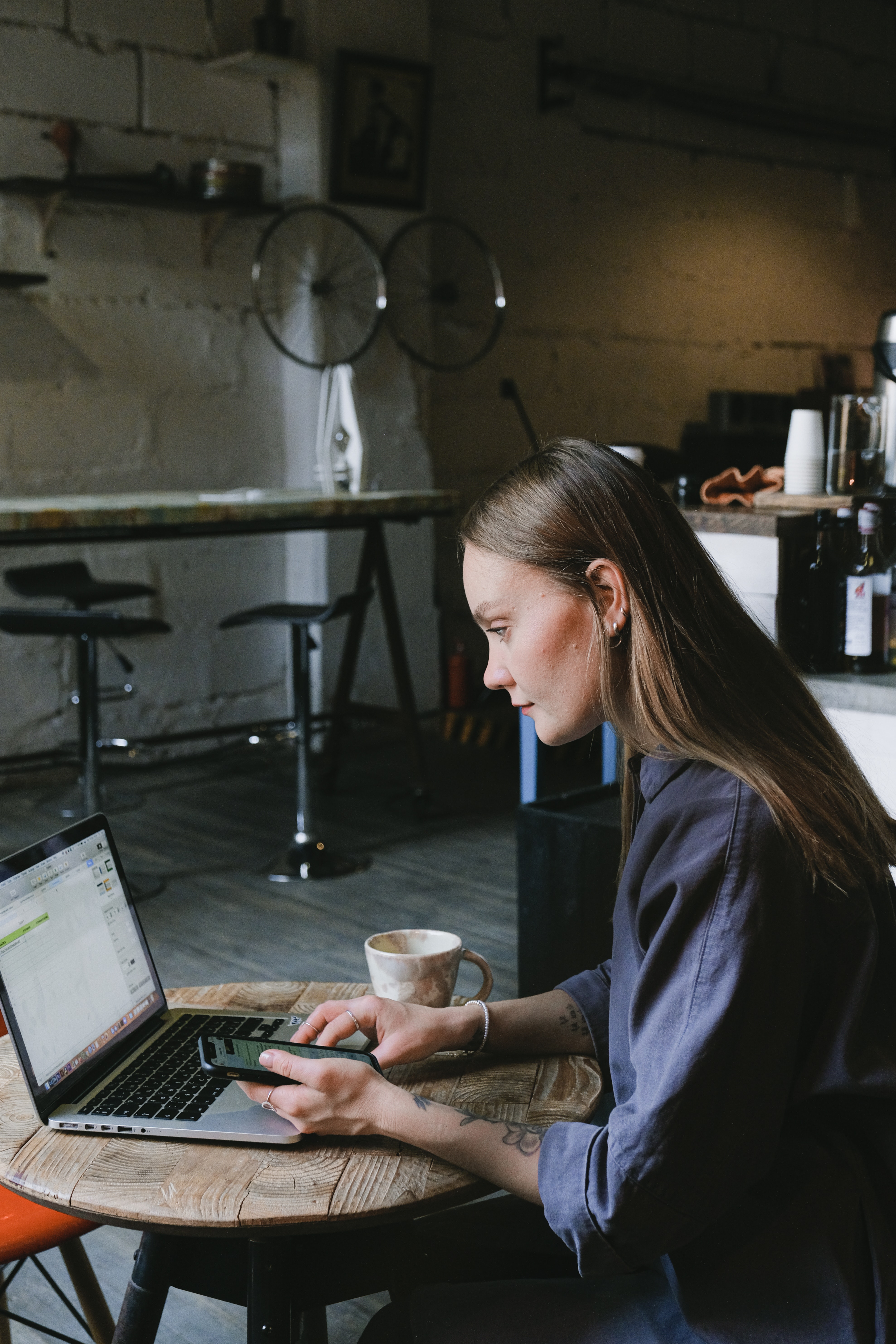 Woman at computer