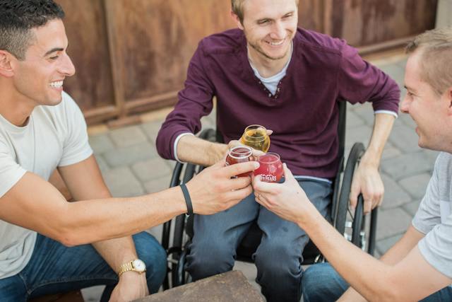 Veterans sharing a dring Veterans sharing a dring