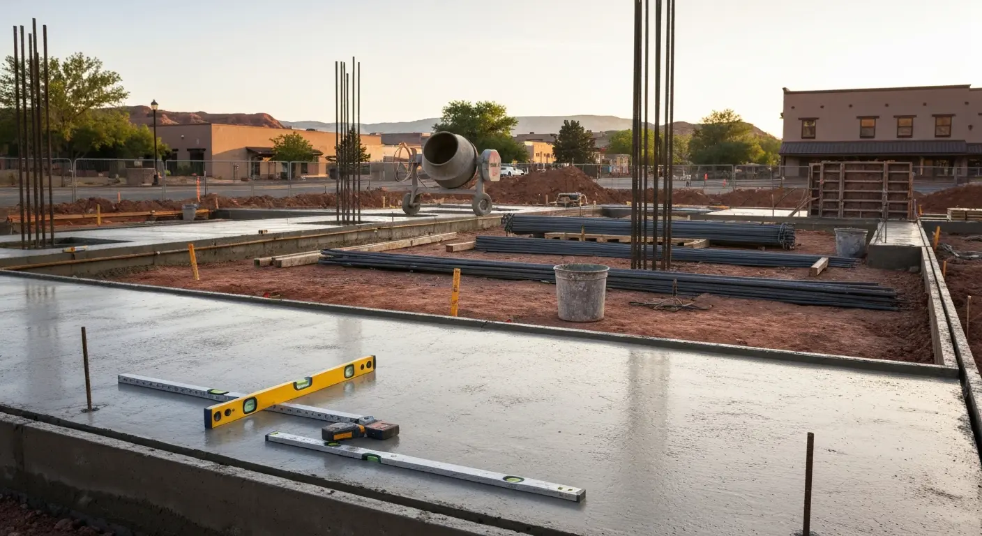 Concrete foundation pour