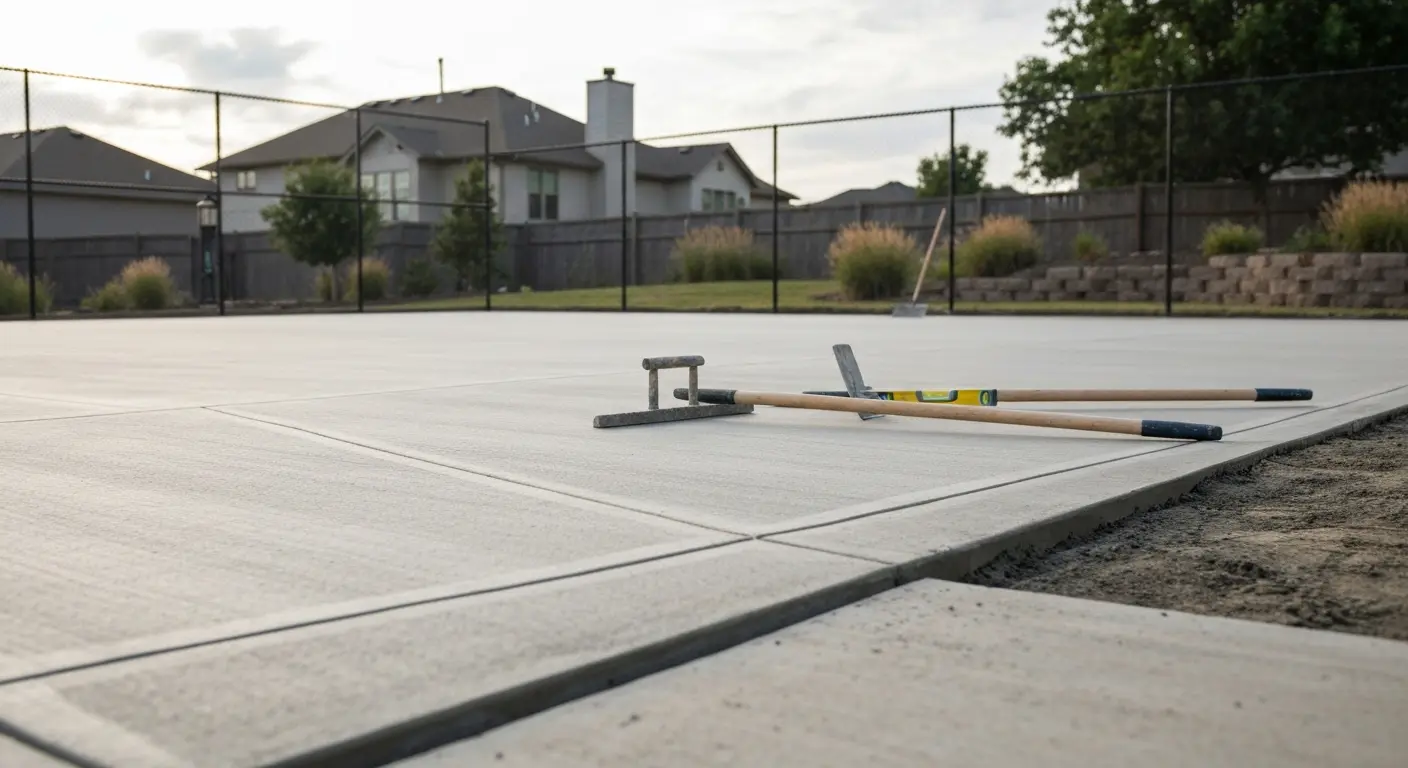 Sport court concrete