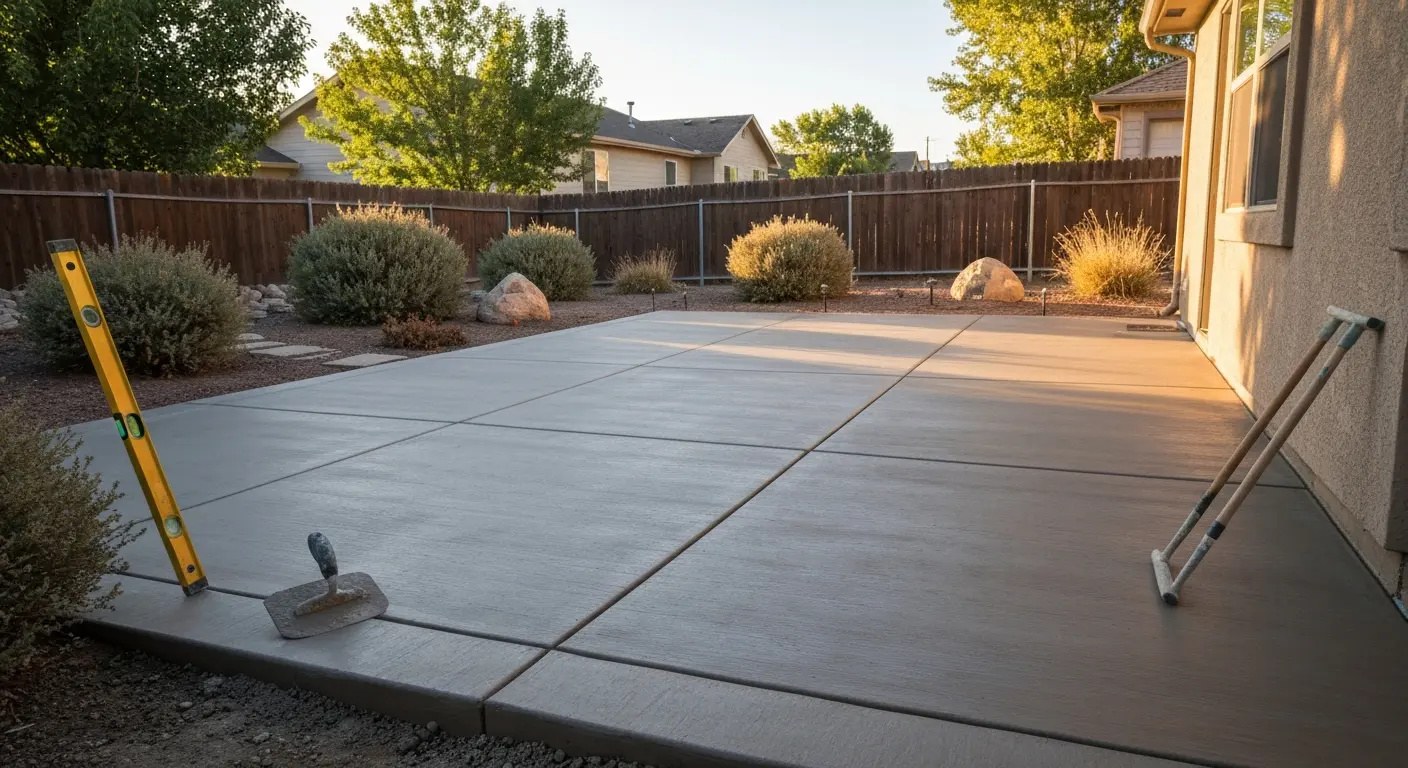 Patio in Enoch backyard