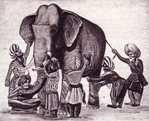 The blind man and the elephant The blind man and the elephant