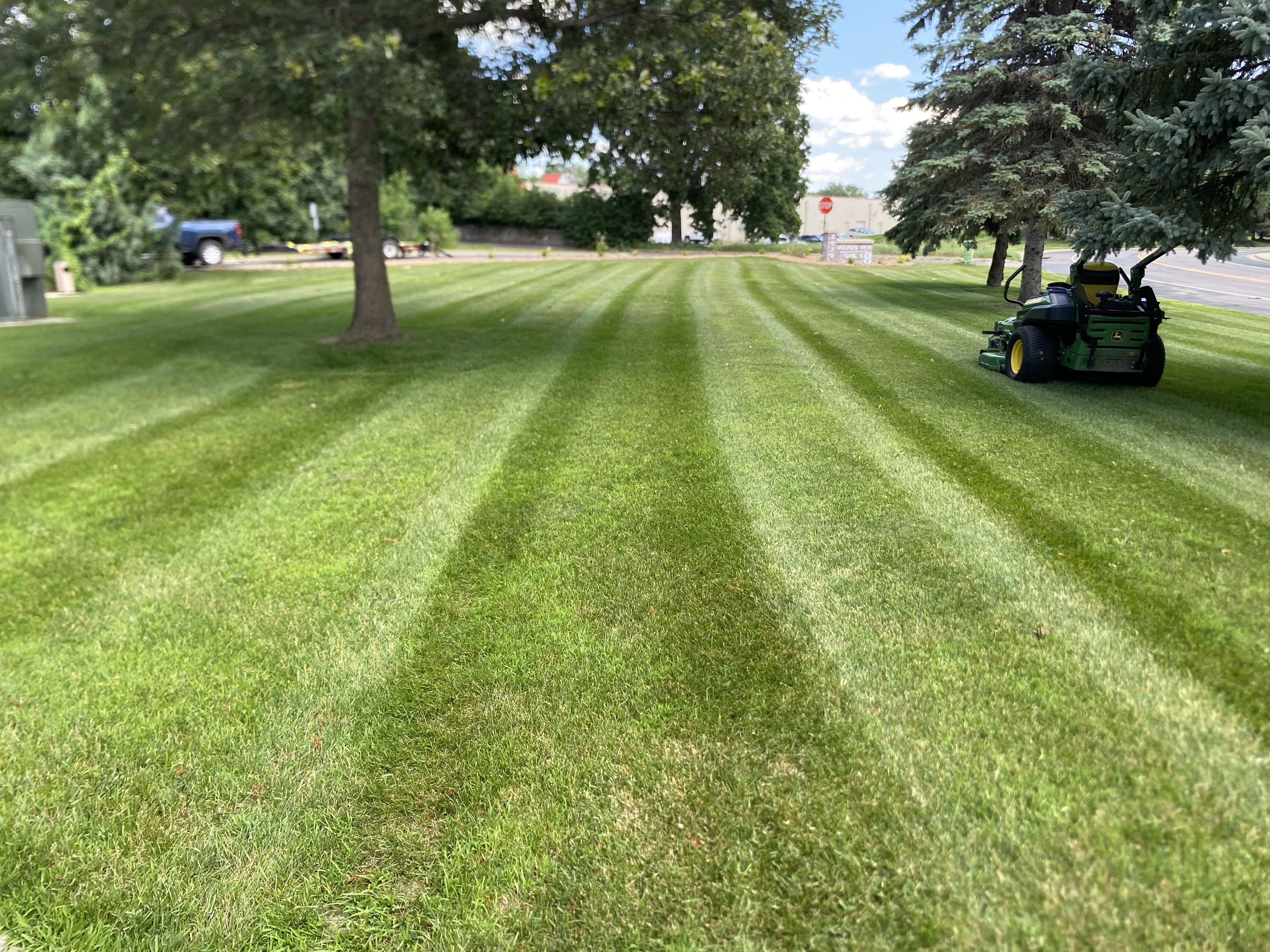 Beautifully mowed yard Beautifully mowed yard
