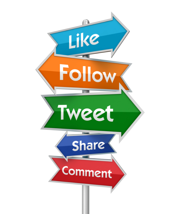 Social Media: Like, Follow, Tweet, Share, Comment