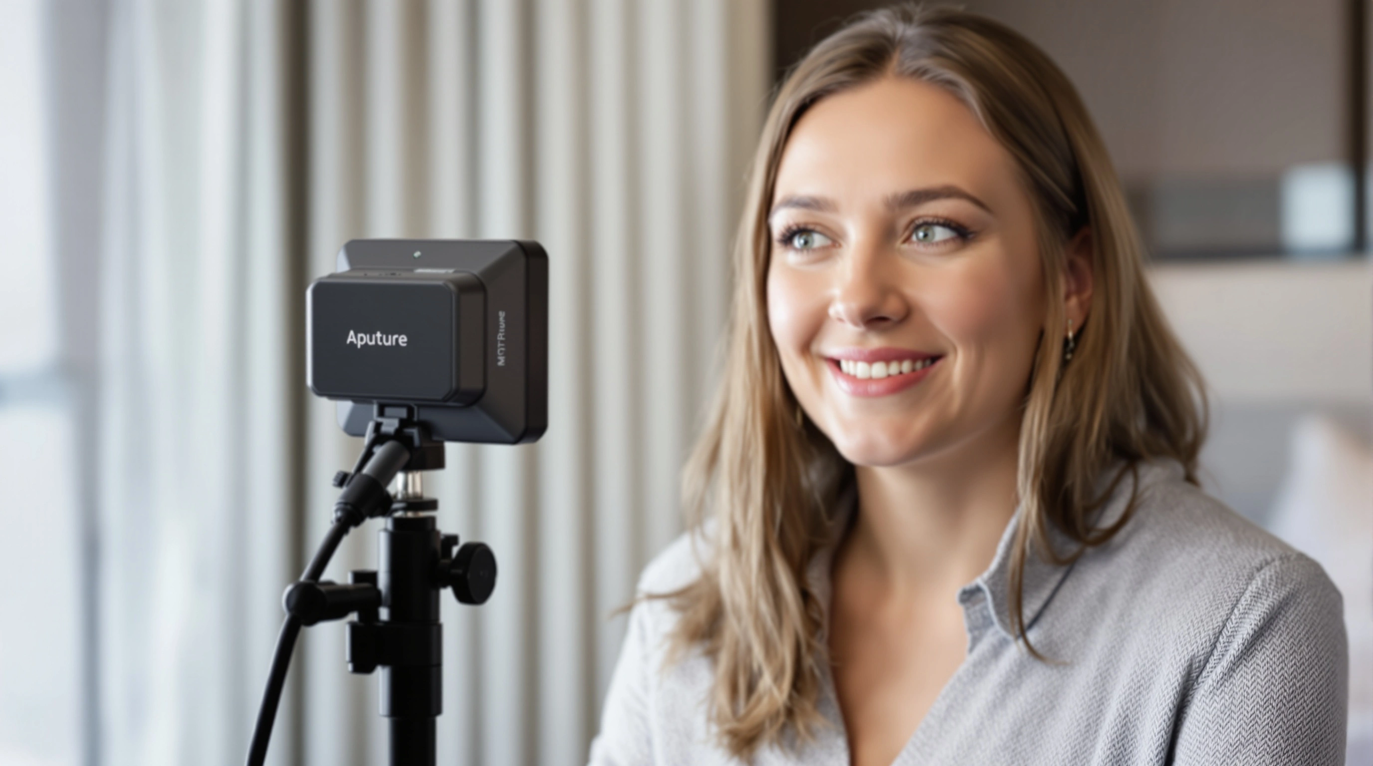 Aputure MC Pro LED light setup illuminating content creator in hotel room for professional video filming Aputure MC Pro LED light setup illuminating content creator in hotel room for professional video filming