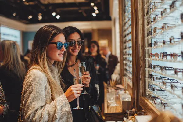 Exclusive Black Friday shopping experience at luxury optical boutique
