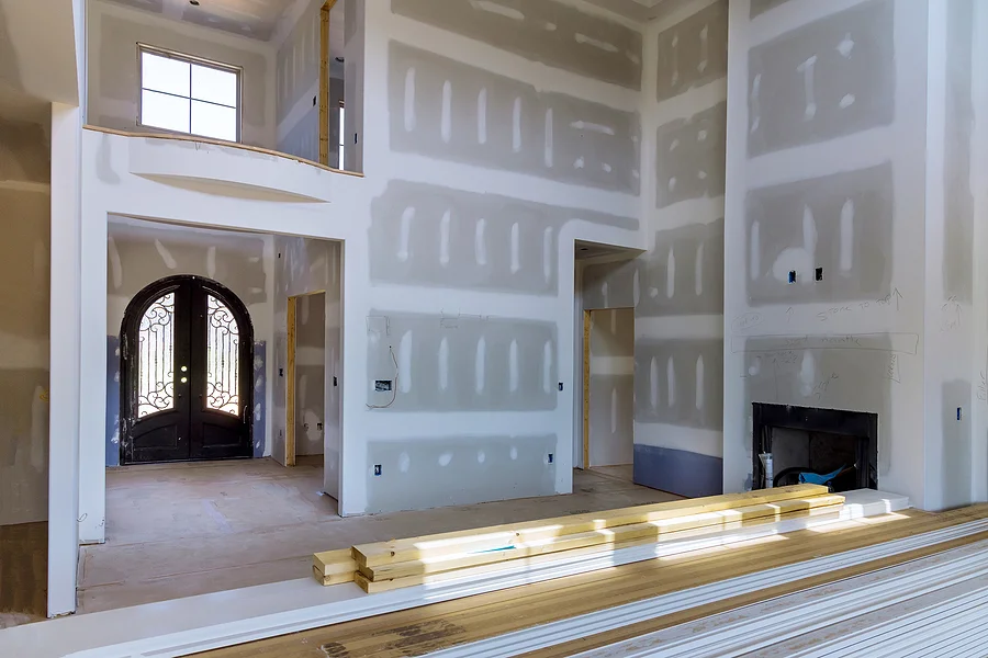 Lumber and supplies ready for site delivery