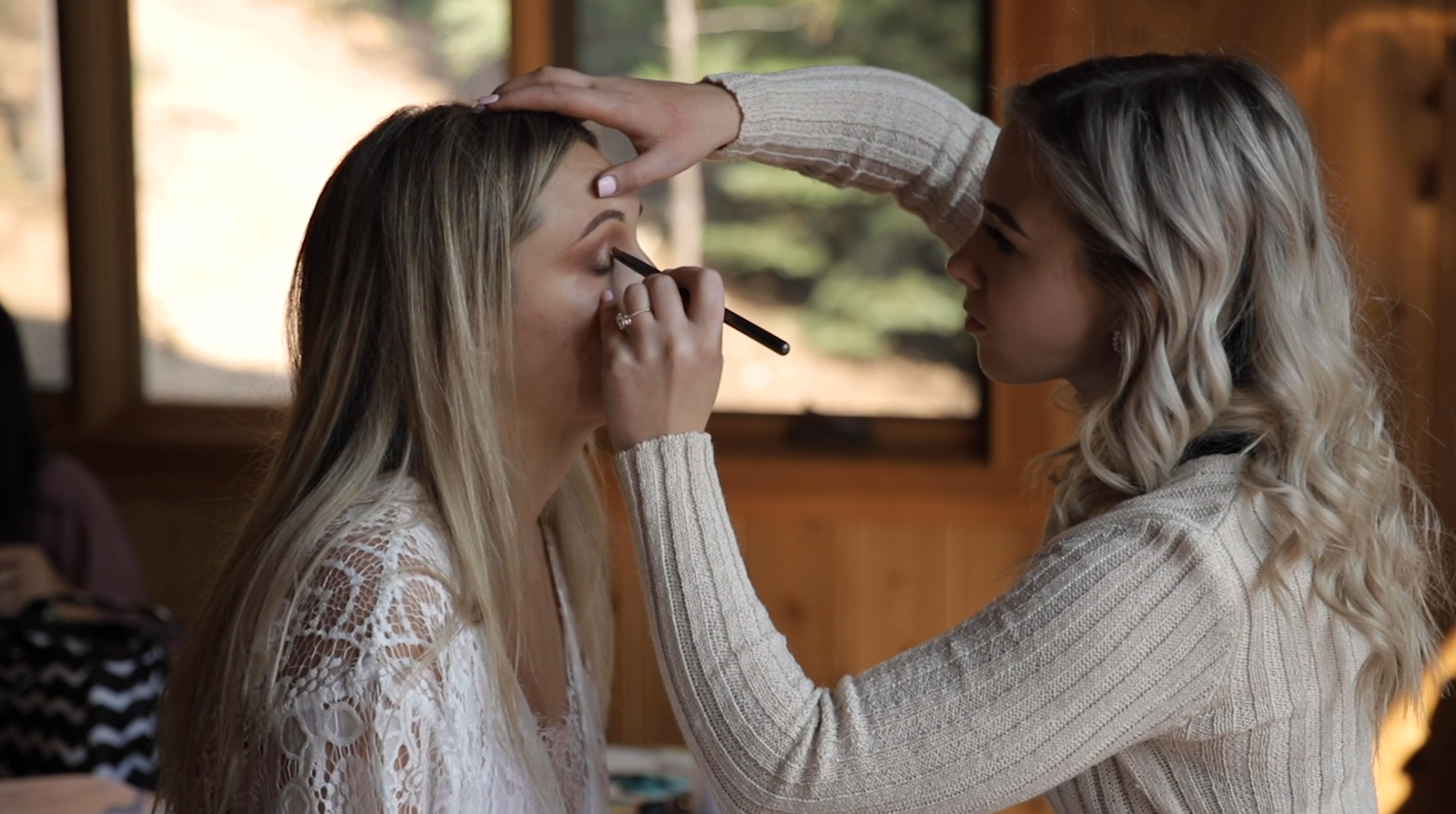 Touch Up Makeup for Getting Ready for Wedding