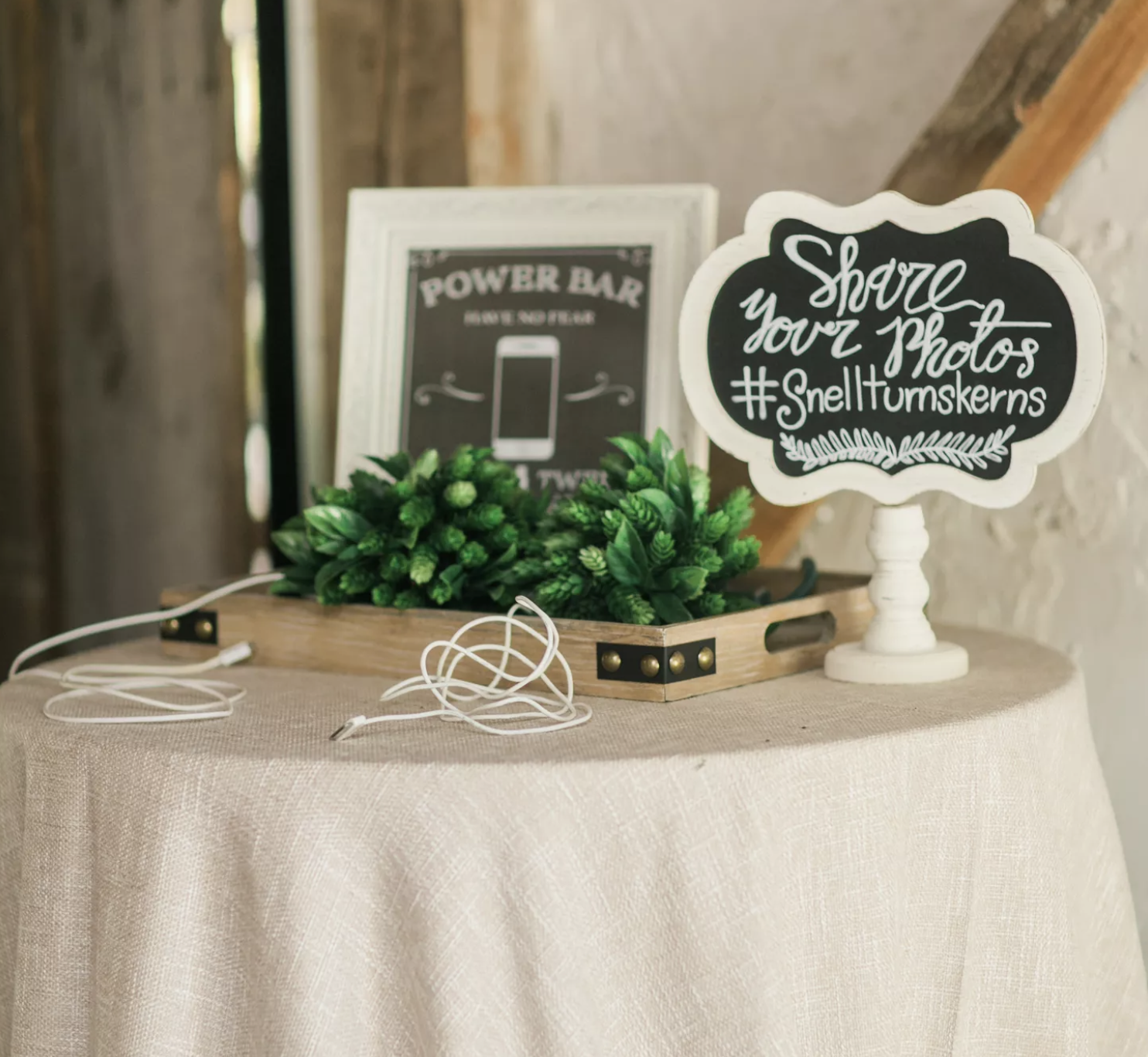 charging station at wedding