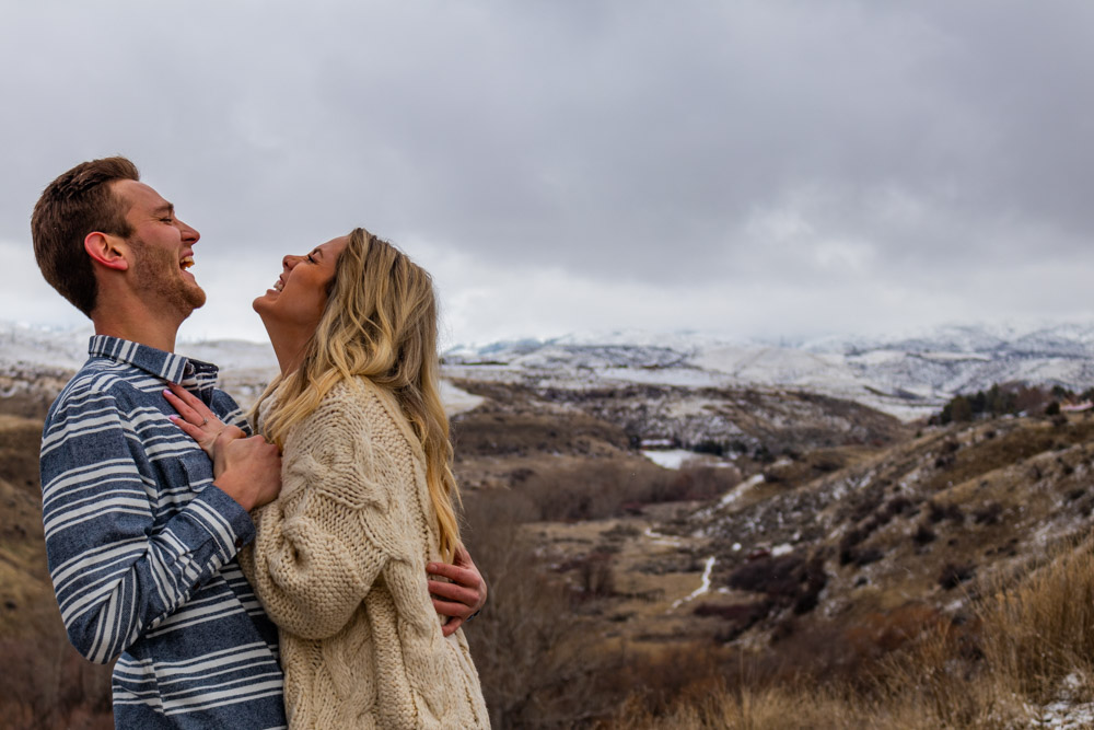 Holding Each other Close while Laughing