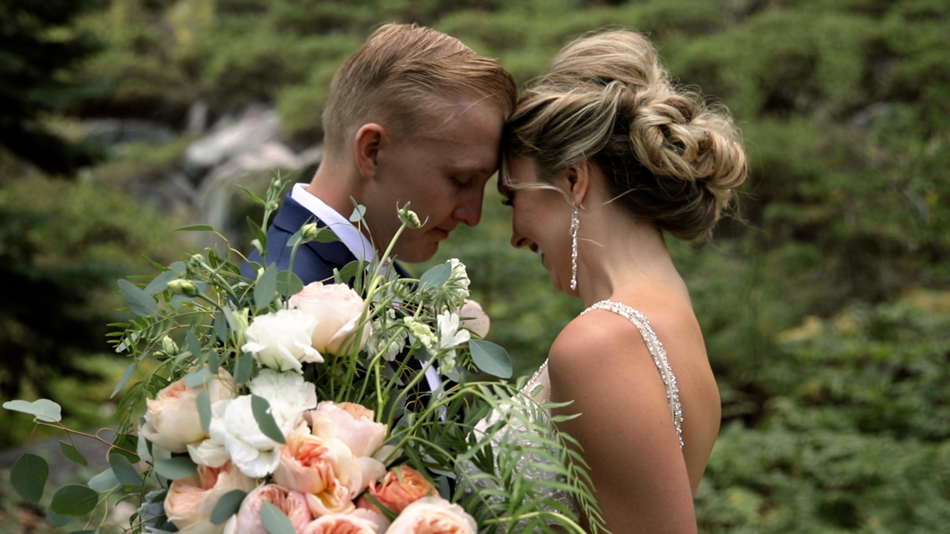 Foreheads Touching looking down