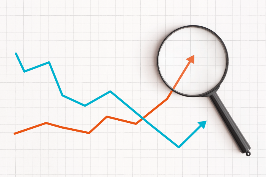 Marketing chart comparing two methods Marketing chart comparing two methods