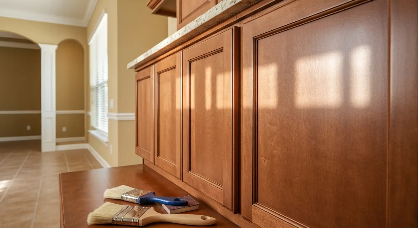 Cabinet refinishing work