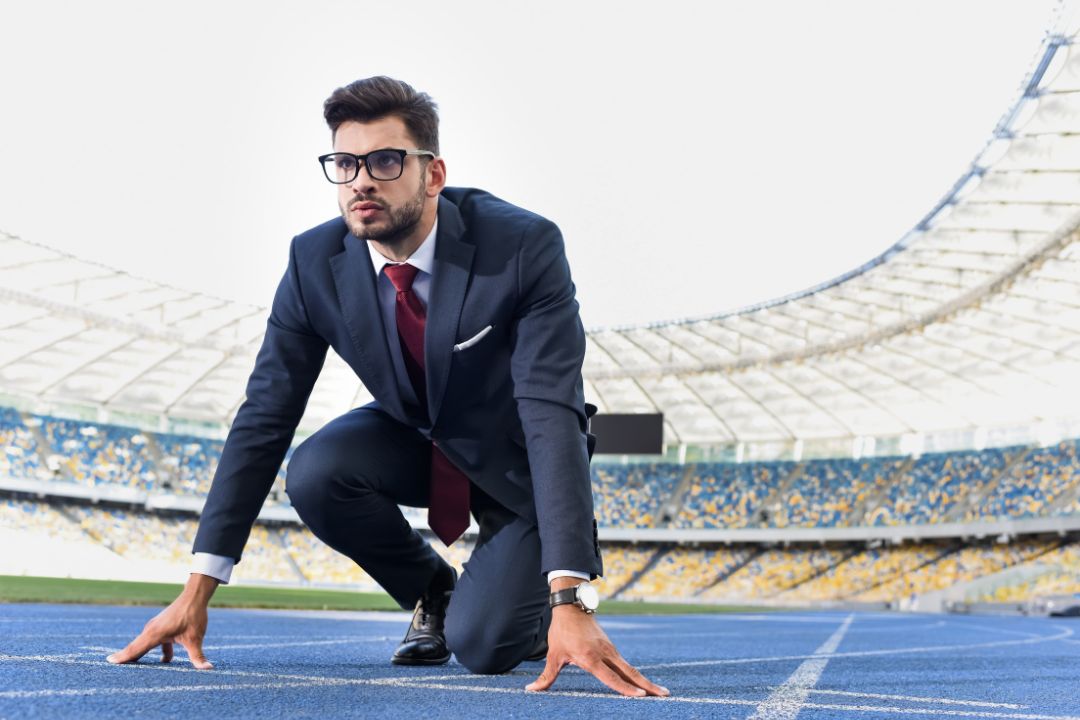 businessman finishing the work businessman finishing the work