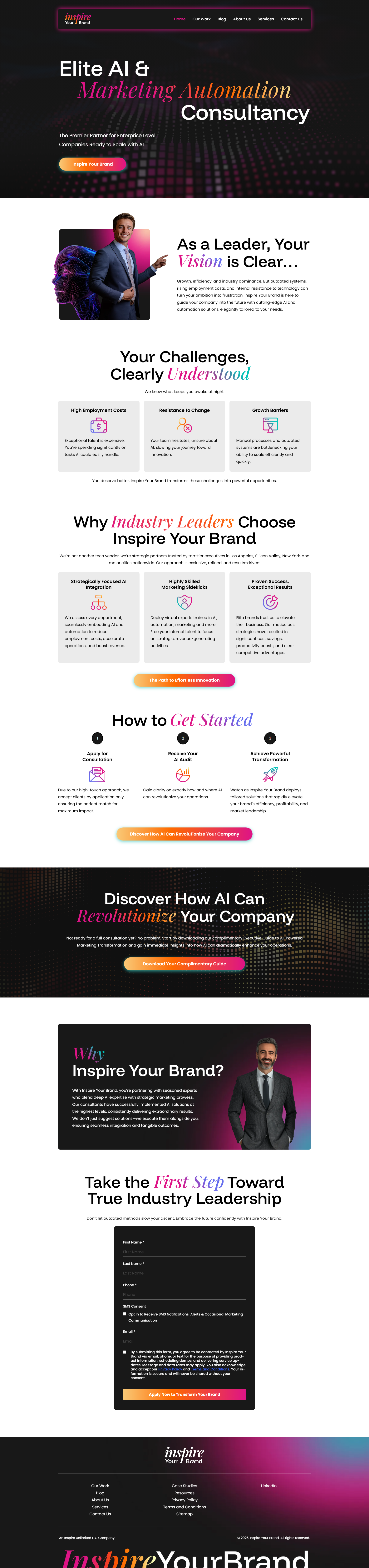 Inspire Your Brand Website, web design by HivePowered.Ai