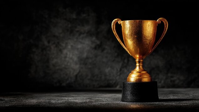 Gold trophy representing qualification and reward