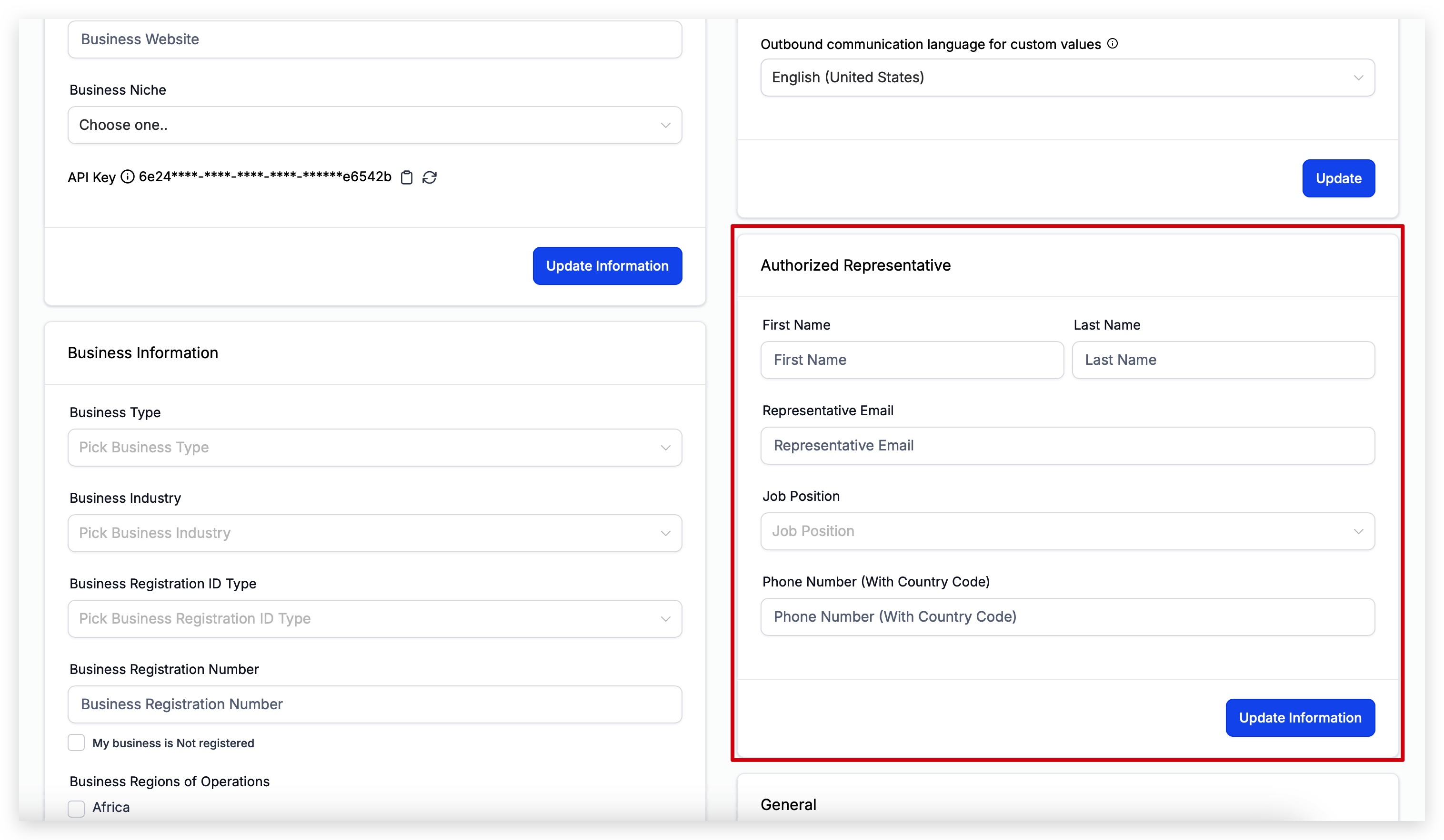 Authorized Representative Authorized Representative
