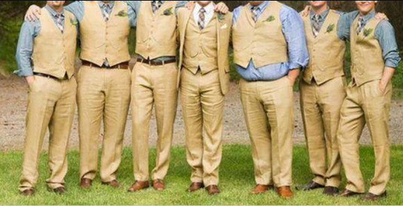 Improper fit vests for the groom and groomsmen can lead to photos you hate Improper fit vests for the groom and groomsmen can lead to photos you hate