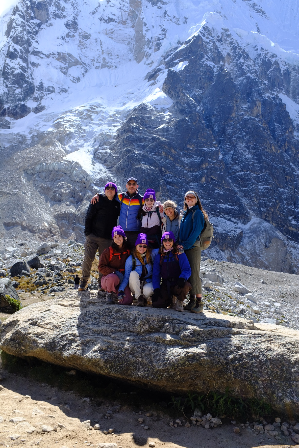 People standing on mountain